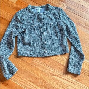 H&M Black and White Tweed Jacket